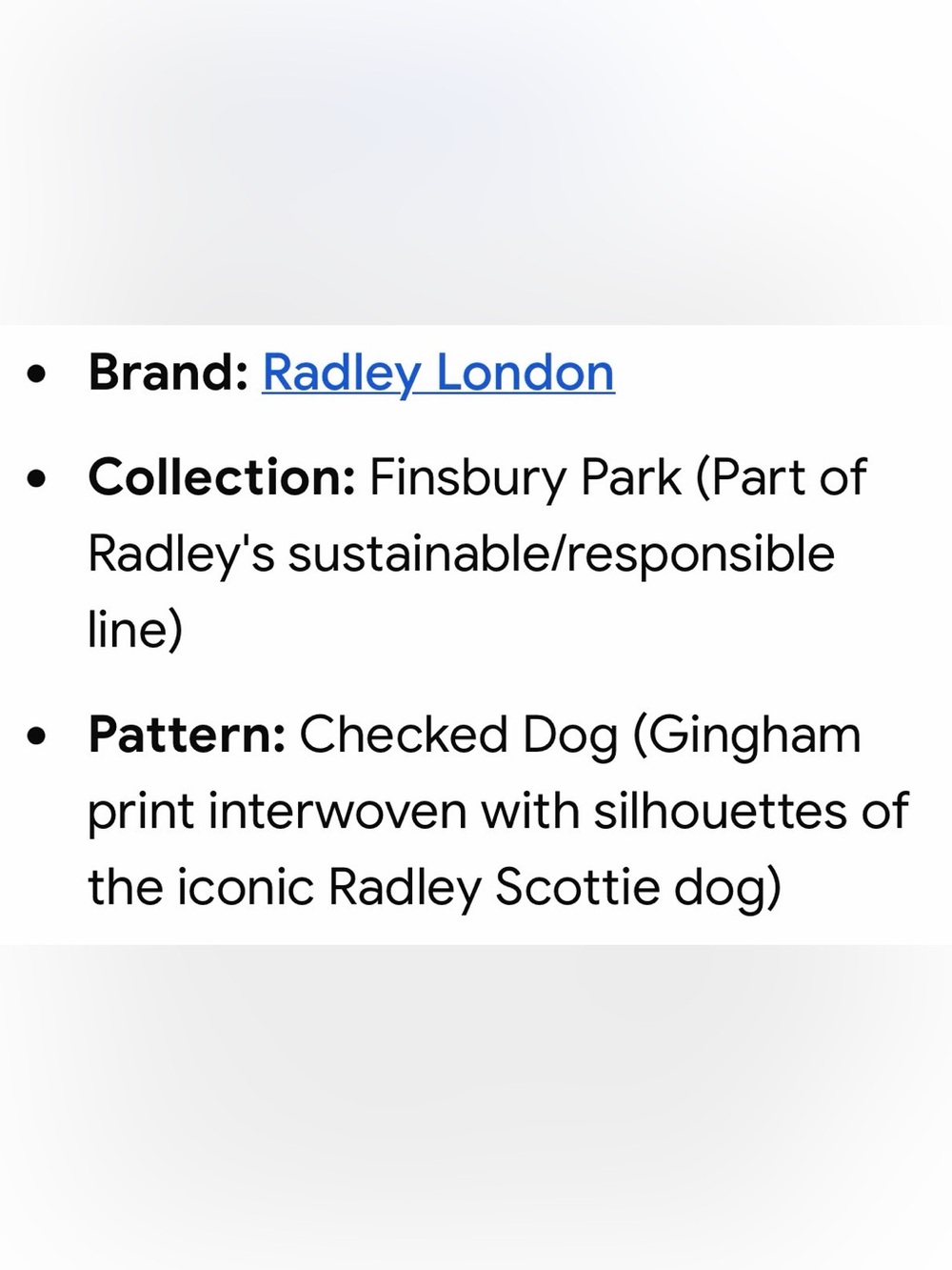 Radley London Finsbury Park Checkered Scottie Dog Print Crossbody - NWOT - Picture 10 of 12